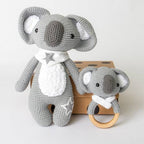 Cuddly Koala Teddy and Rattle Gift Set