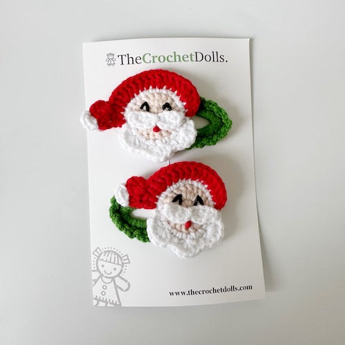 Crochet Christmas Hairclips