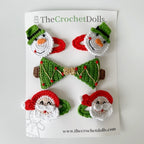 Crochet Christmas Hairclips