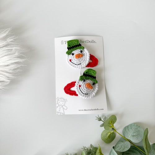 Crochet Christmas Hairclips
