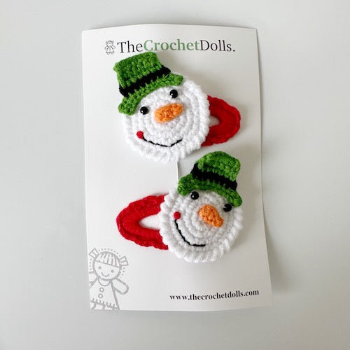 Crochet Christmas Hairclips