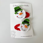 Crochet Christmas Hairclips