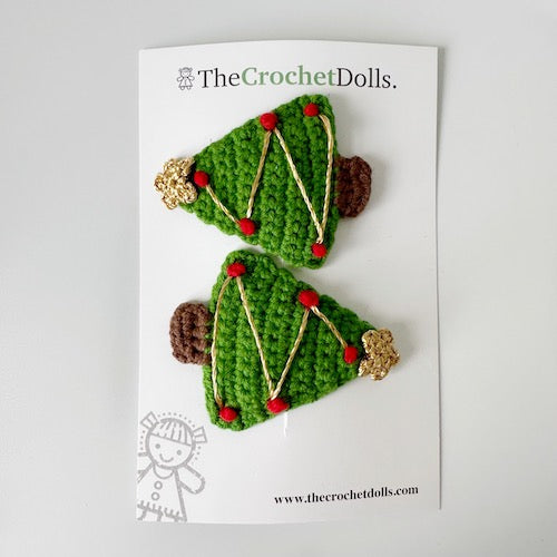 Crochet Christmas Hairclips