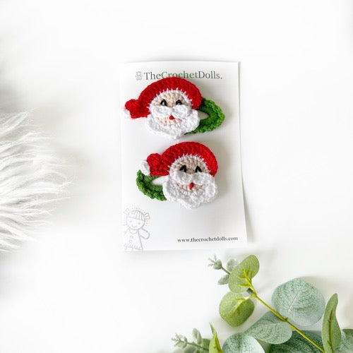 Crochet Christmas Hairclips