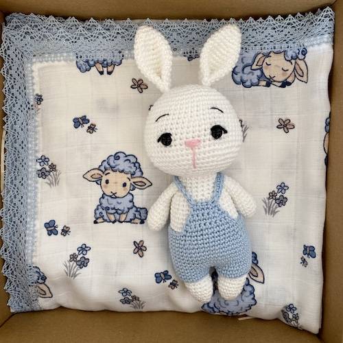 Deluxe Lamb Muslin Baby Gift Box