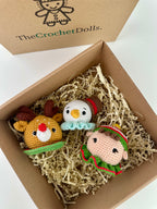 Crochet Christmas Decoration-Snowman, Elf & Deer
