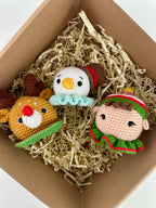 Crochet Christmas Decoration-Snowman, Elf & Deer