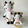 Crochet Cow and Rattle Set