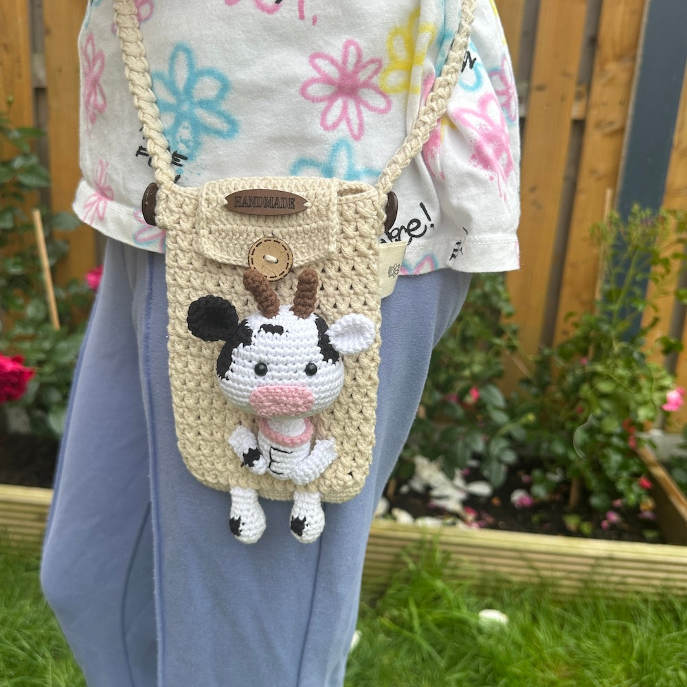 Crochet Cow Handbag