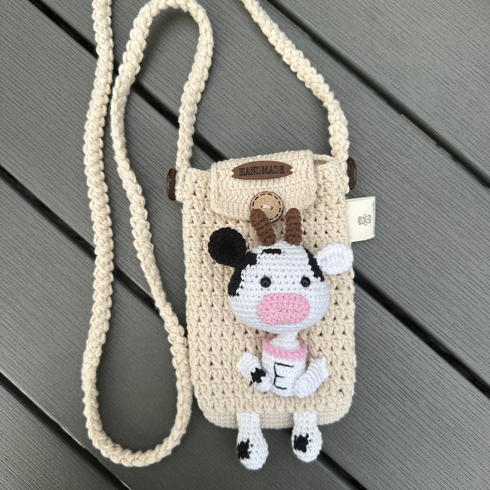 Crochet Cow Handbag
