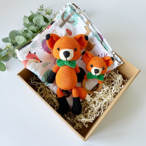 Deluxe Forest Animals Muslin Baby Gift Box