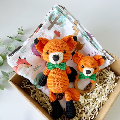 Deluxe Forest Animals Muslin Baby Gift Box