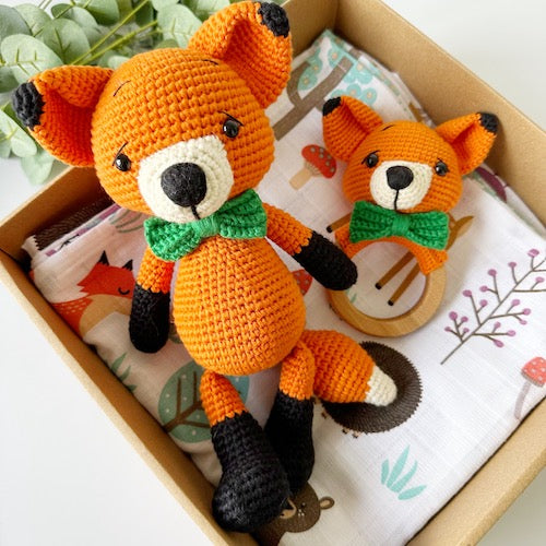 Deluxe Forest Animals Muslin Baby Gift Box