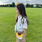 Crochet Sunflower Handbag with Matching Headband