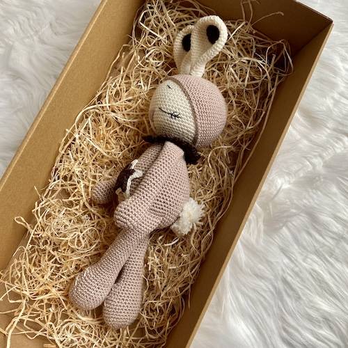 Sleepy Bunny and Rattle Baby Gift Set