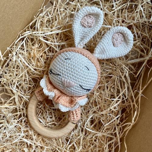 Sleepy Bunny and Rattle Baby Gift Set