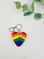 Rainbow Heart Keyring