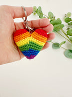 Rainbow Heart Keyring