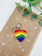 Rainbow Heart Keyring