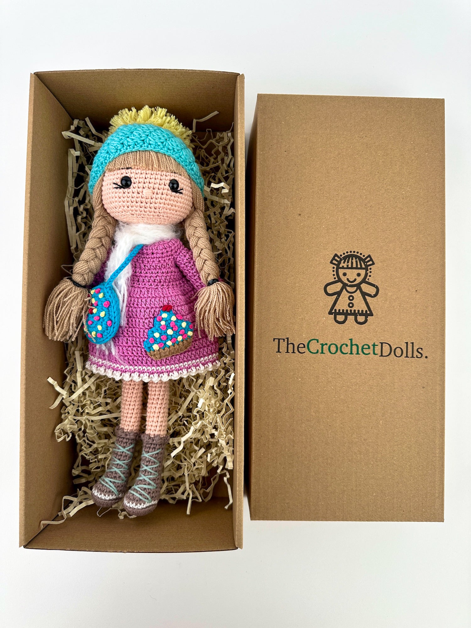 Handmade Doll with a Cupcake Bag