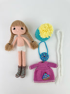 Handmade Doll with a Cupcake Bag
