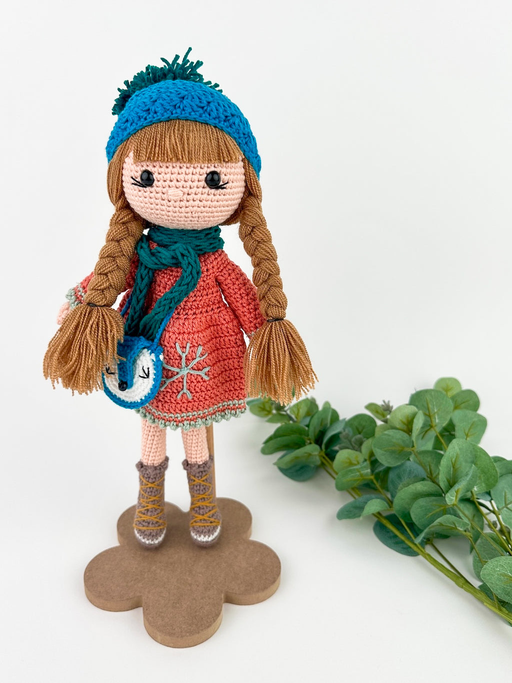 Crochet Doll With a Fox Bag