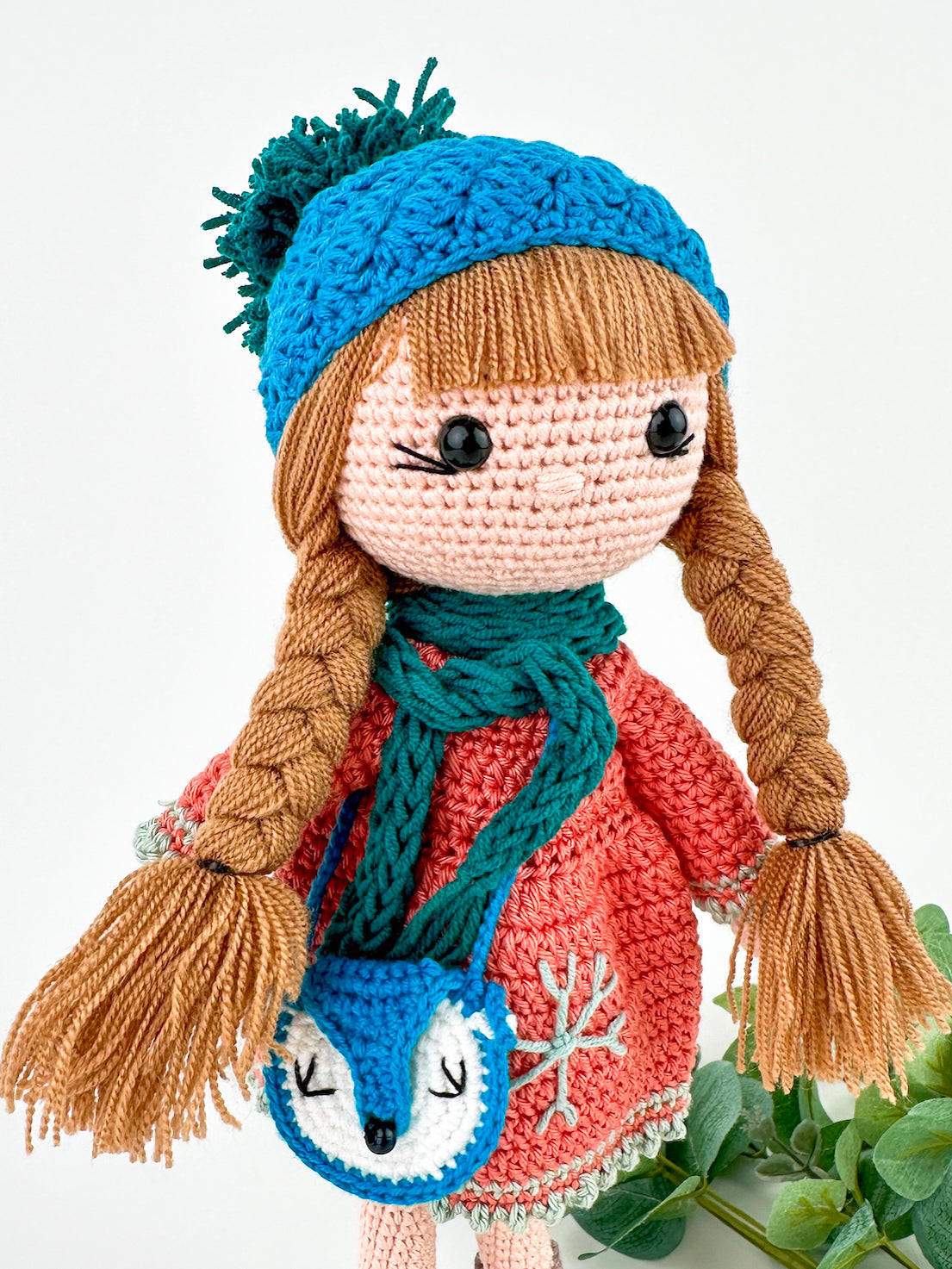 Crochet Doll With a Fox Bag
