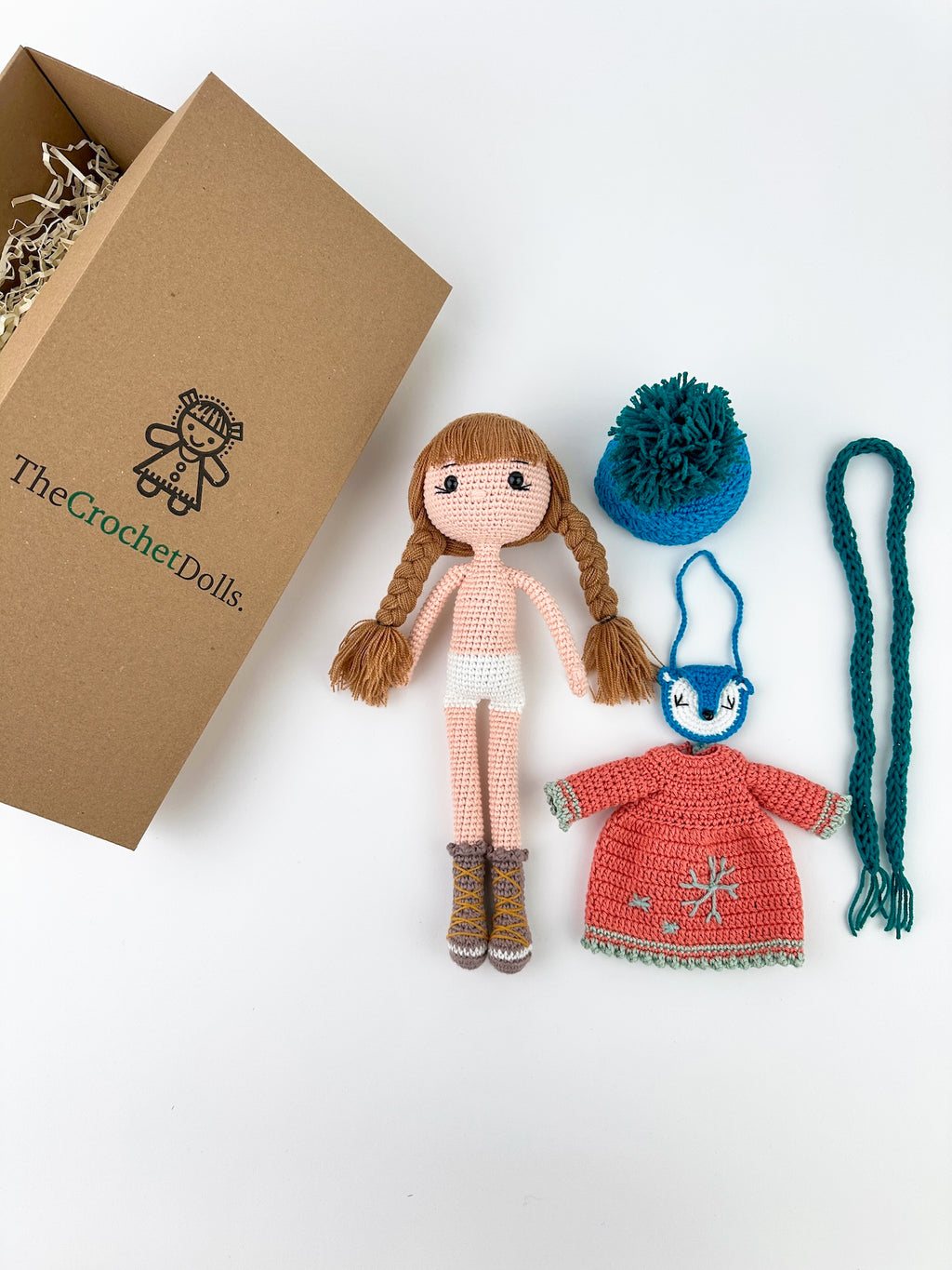 Crochet Doll With a Fox Bag