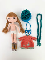 Crochet Doll With a Fox Bag