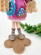 Handmade Doll with a Cupcake Bag