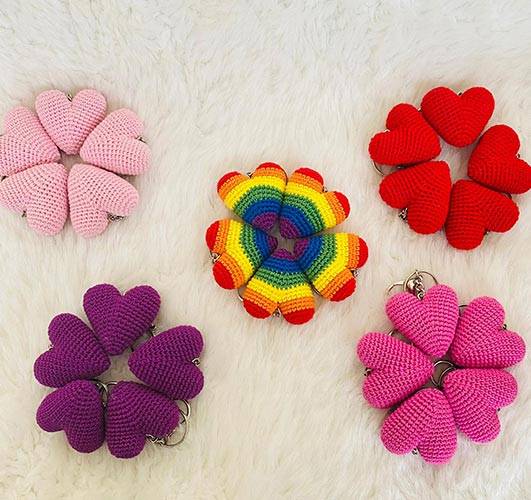 Crochet key rings gift