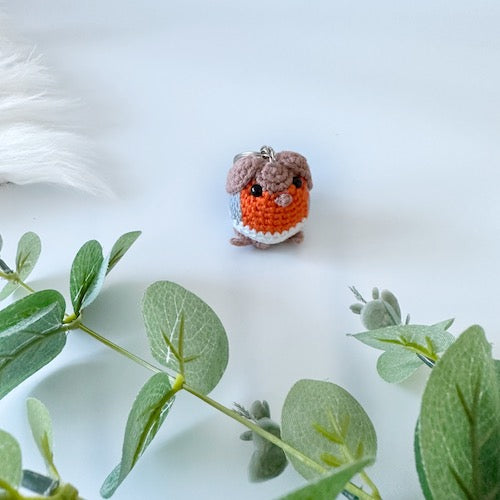 Crochet Robin Keyring