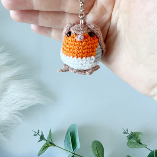 Crochet Robin Keyring