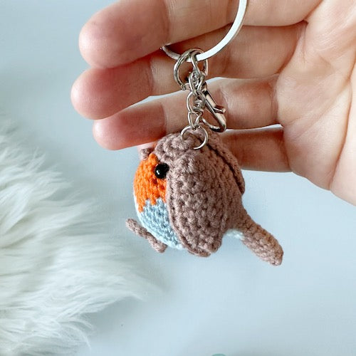 Crochet Robin Keyring