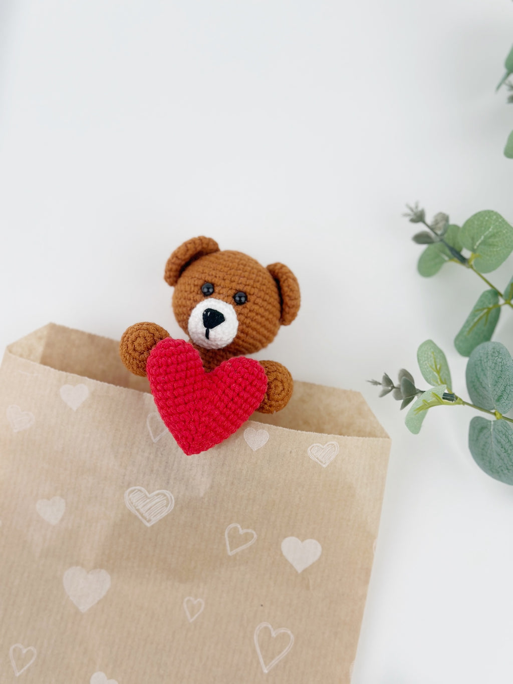 Valentines Teddy Bear with Red Heart