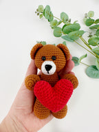 Valentines Teddy Bear with Red Heart
