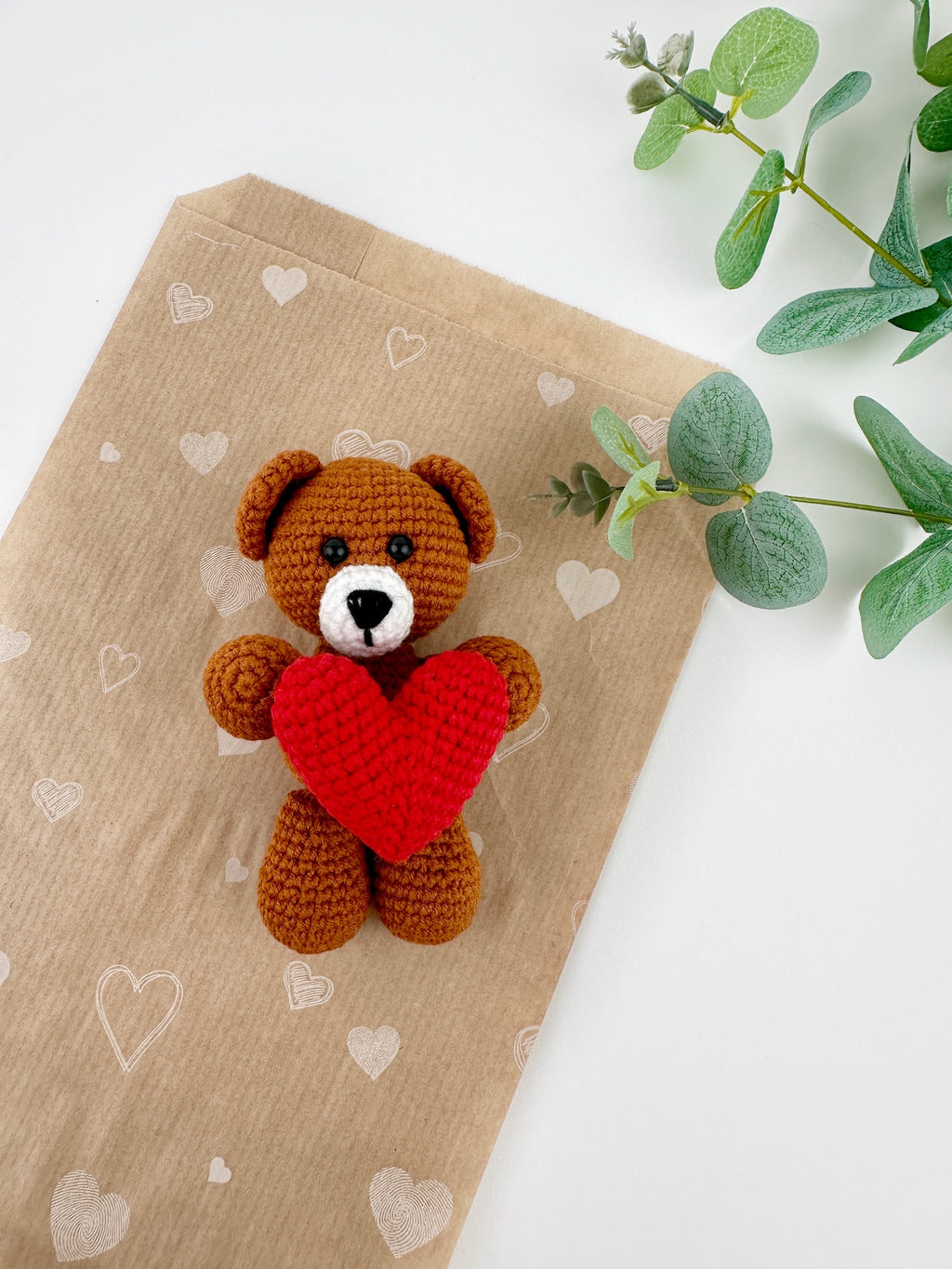 Valentines Teddy Bear with Red Heart
