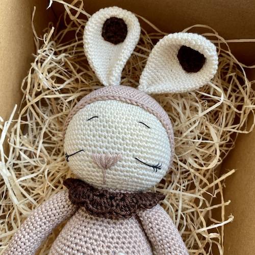 Sleepy Bunny Teddy with a Tail