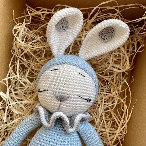 Sleepy Bunny Teddy with a Tail