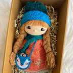 Crochet Doll With a Fox Bag