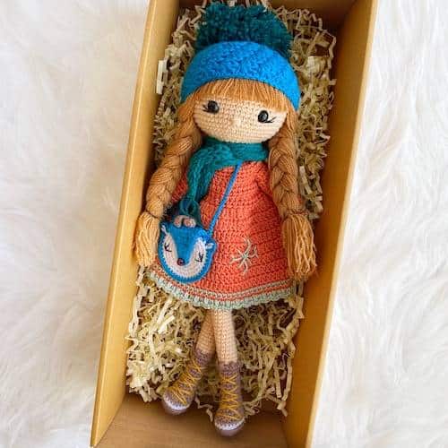 Crochet Doll With a Fox Bag