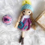 Handmade Doll with a Cupcake Bag