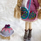 Handmade Doll with a Cupcake Bag