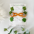Crochet St Patricks Day Hairclips