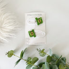 Crochet St Patricks Day Hairclips