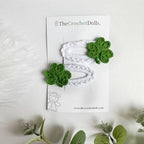 Crochet St Patricks Day Hairclips