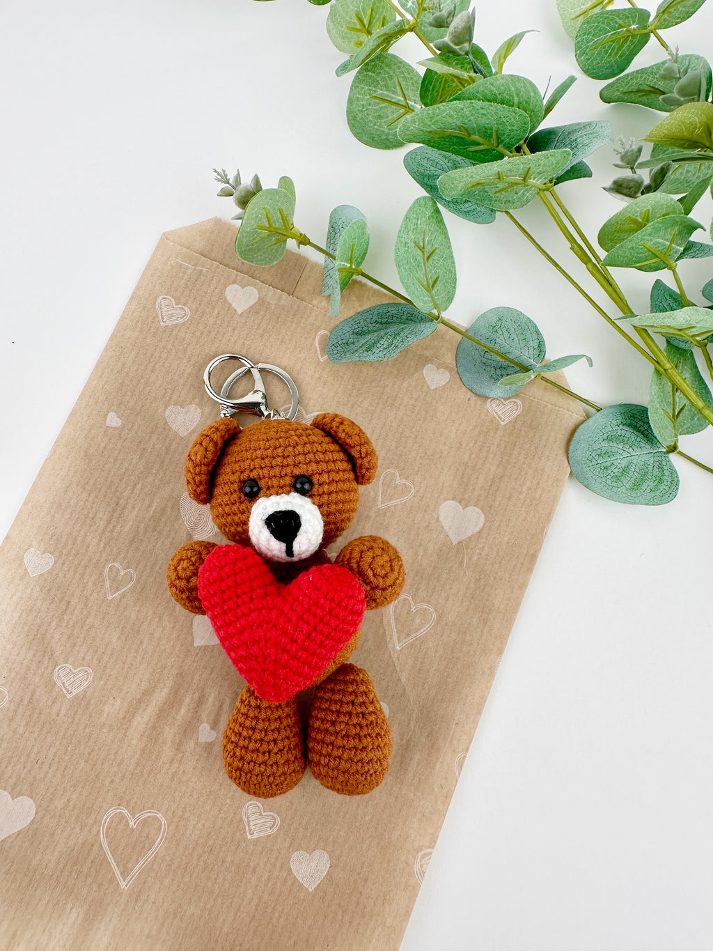 Valentines Teddy Bear Keyring