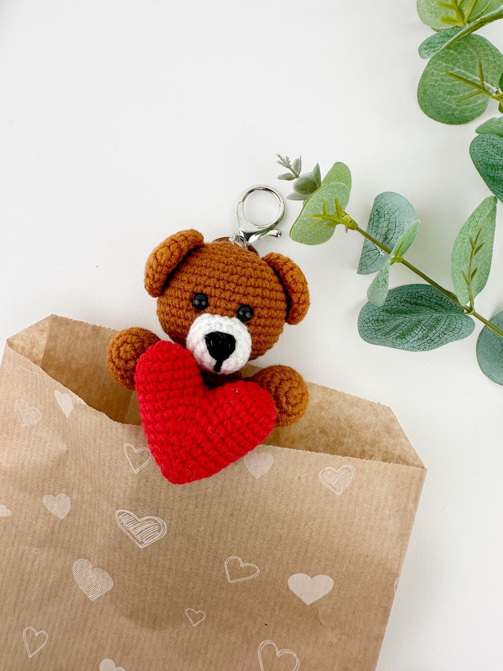 Valentines Teddy Bear Keyring